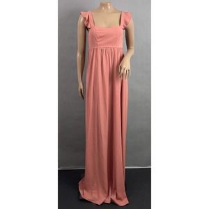 Show Me Your MuMu Dress Women XXS June Maxi Pink Rustic Mauve Crisp Wedding NWT